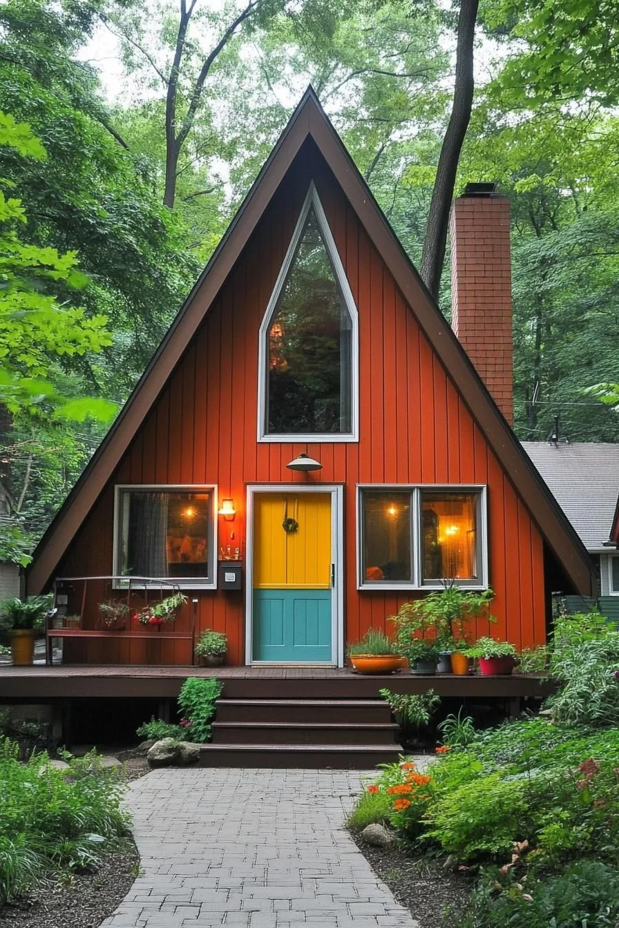 Rustic A-Frame Triangle Home