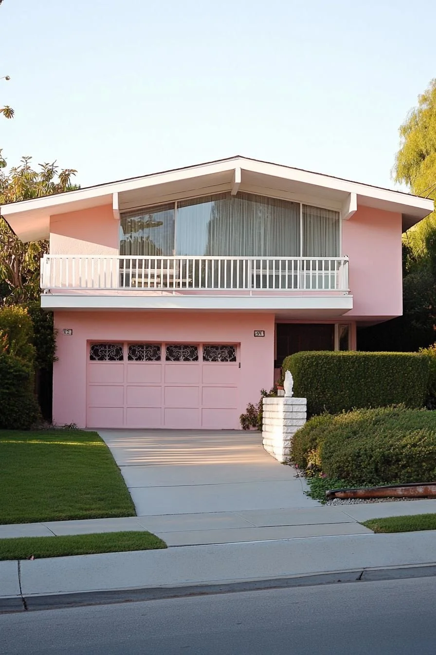 Soft Pastel Tones in a Quiet Neighborhood