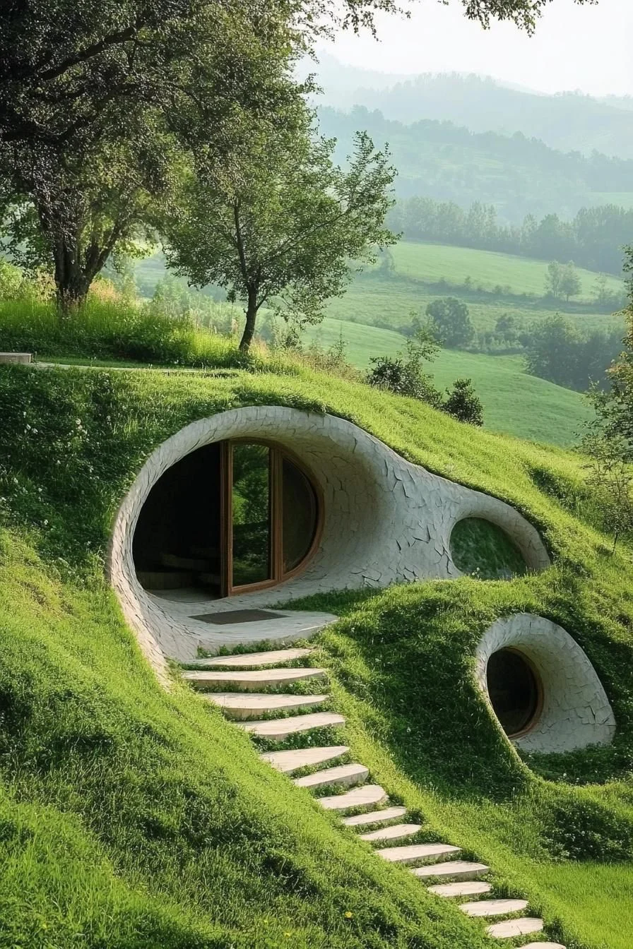 Earth Mounds Shaped Into the Design