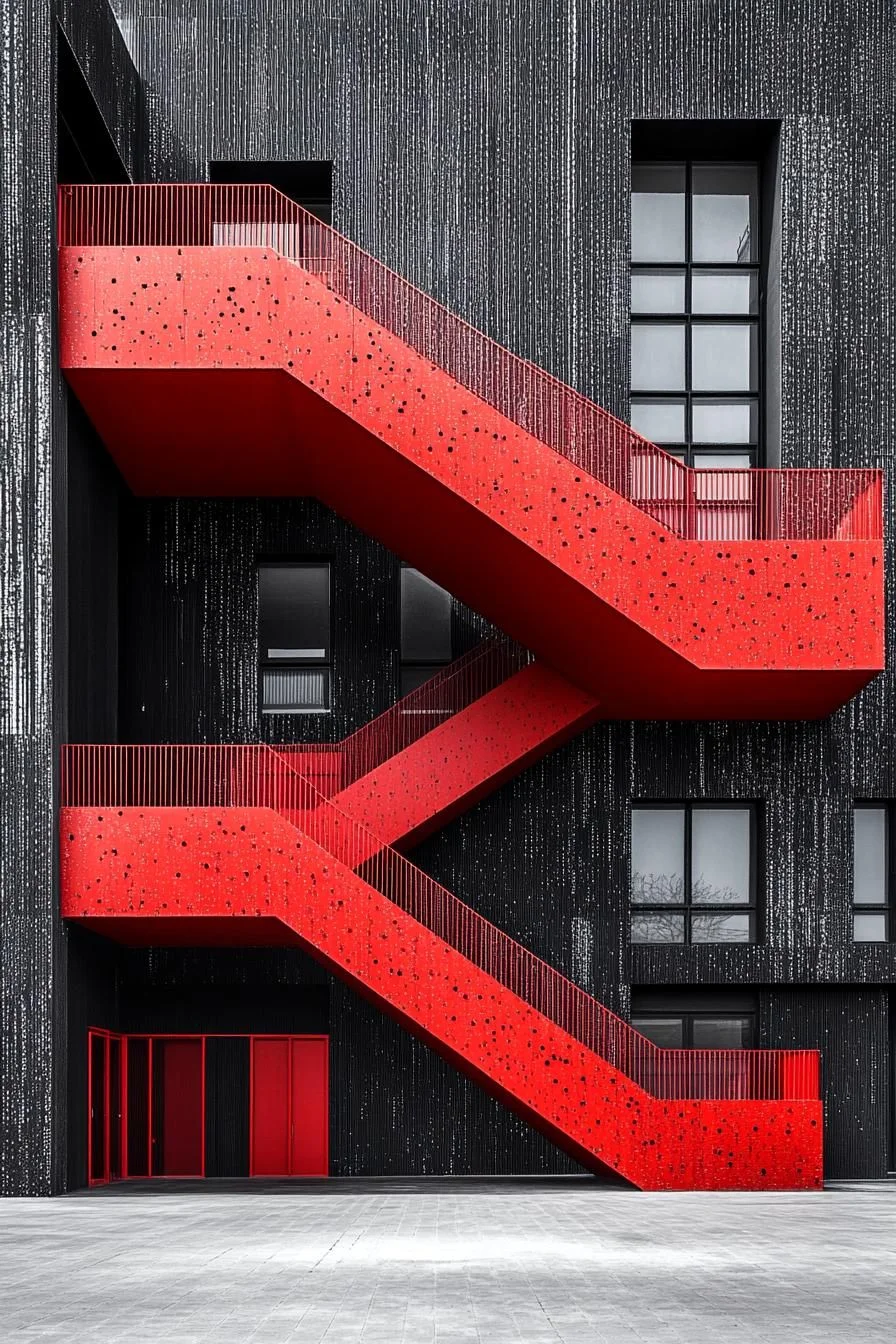 Bold Staircase Design in Color
