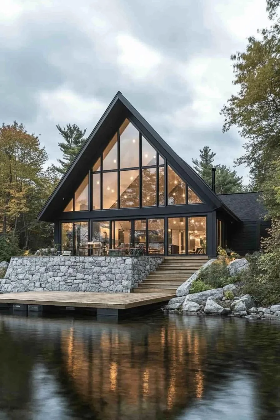 9) Mountain Reflection A-Frame Lake Retreat