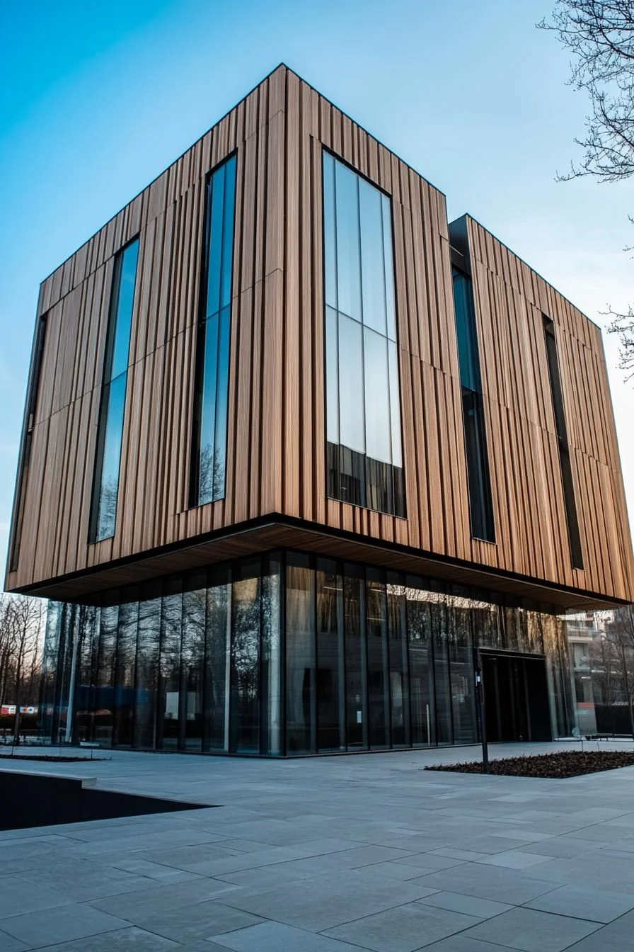 Contemporary Cube-Shaped Facade