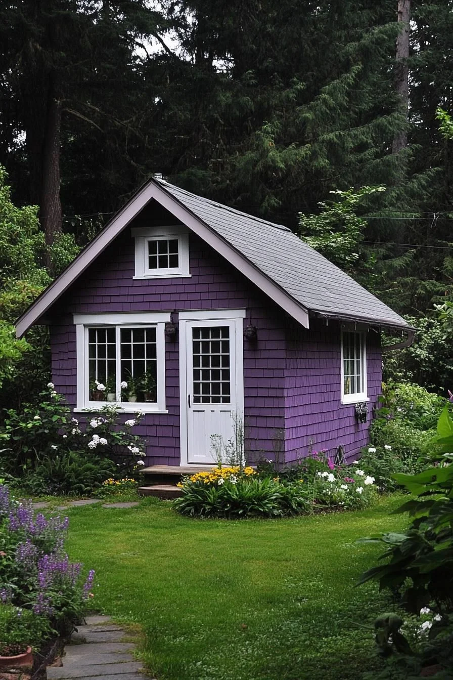 Plum-Colored Cottage on the Prairie