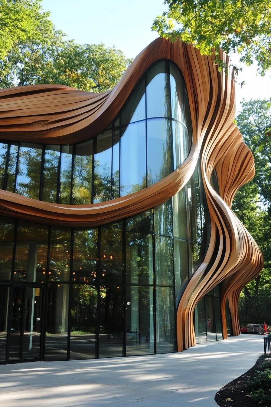 Elegant Curves in Serpentine Wood