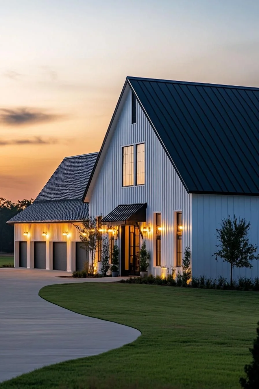A Glamorous Barndominium at Sunset