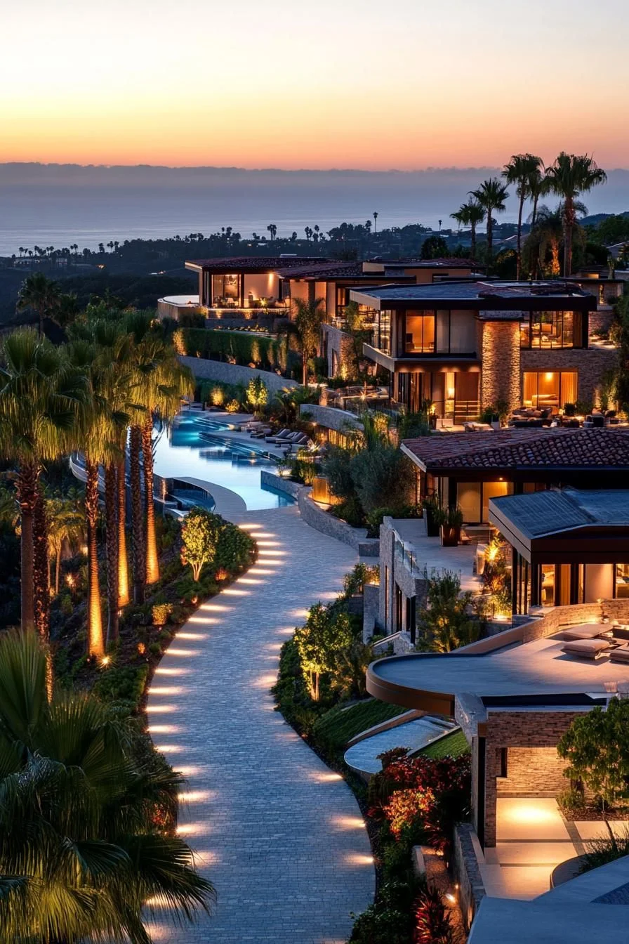A Modern Mansion Bathed in Sunset Colors