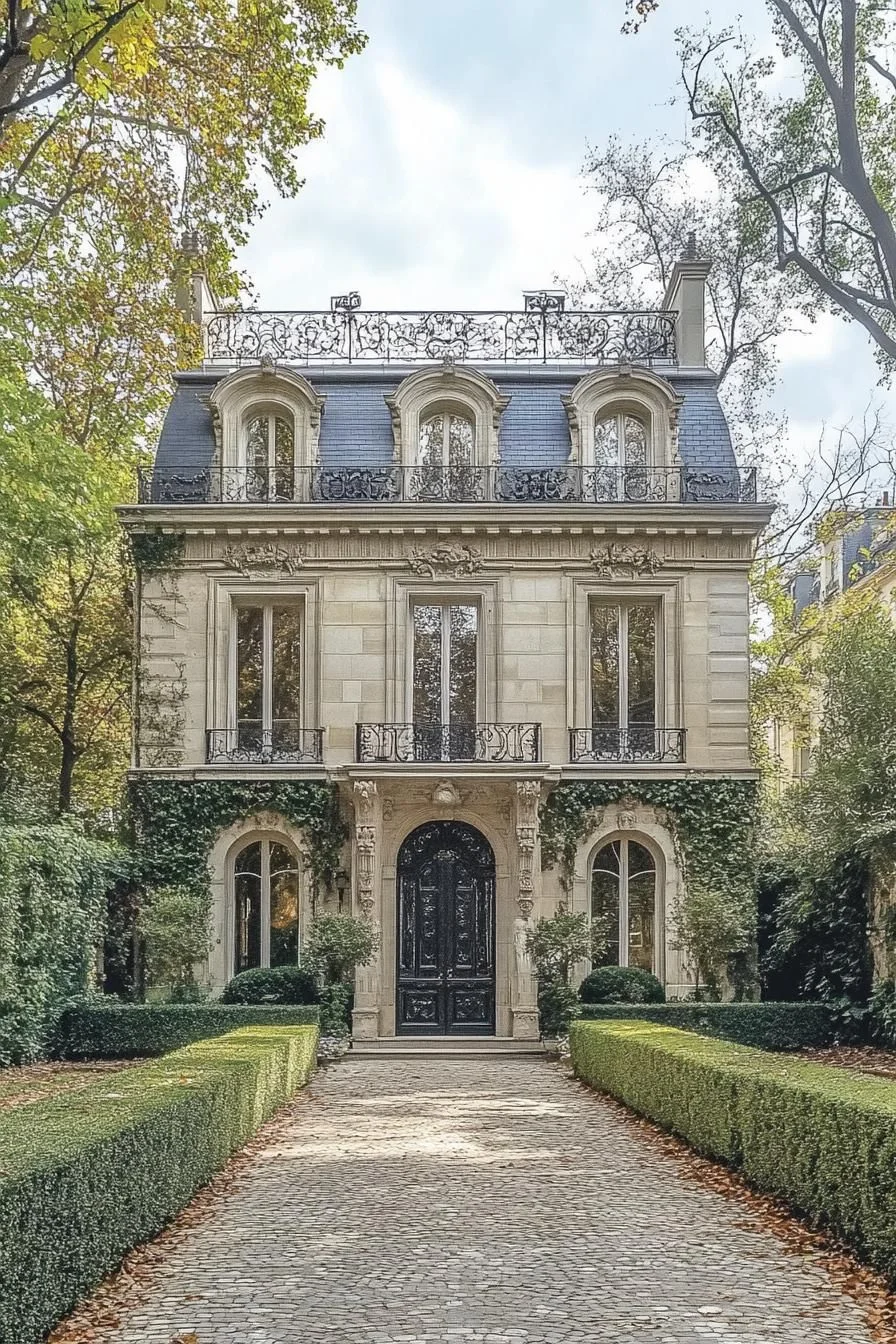Grandeur Manor With Ivy Adornments