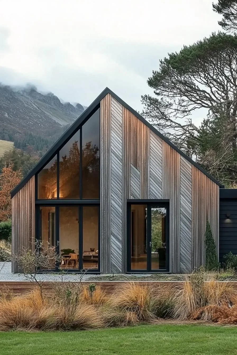Geometric Peak in a Woodland Facade