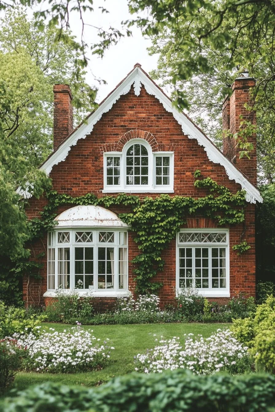 Red Brick House with Garden Charm
