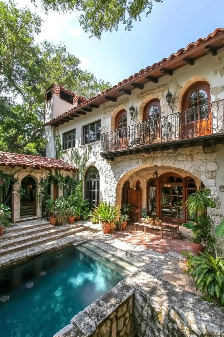 A Rustic Villa with a Poolside Escape