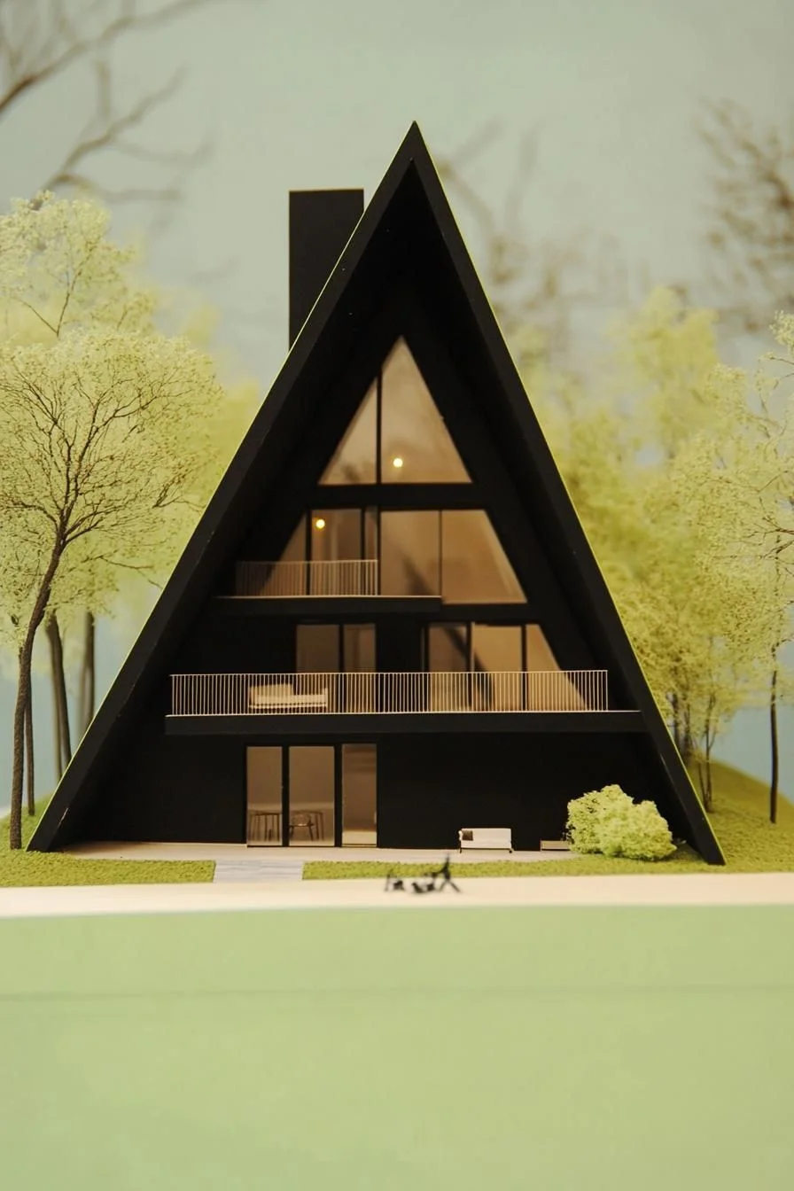 A-Frame House Model With Sharp Lines
