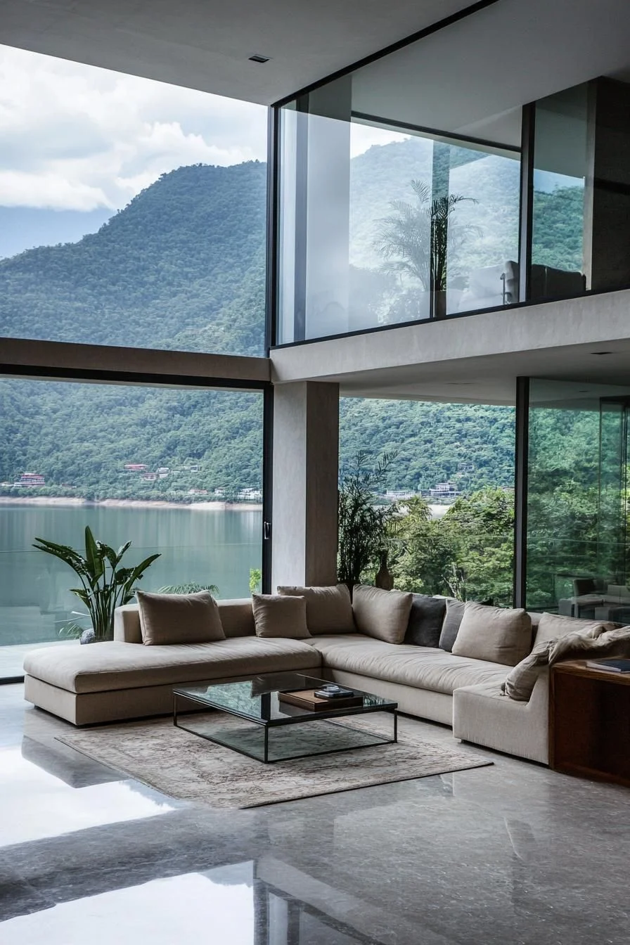 A High-Altitude Lounge With Lakeside Views