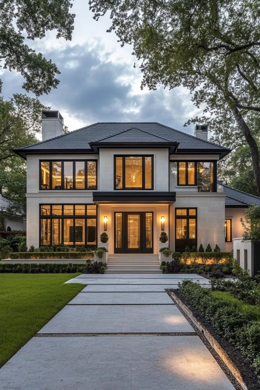 A Modern Retreat Beneath the Night Sky