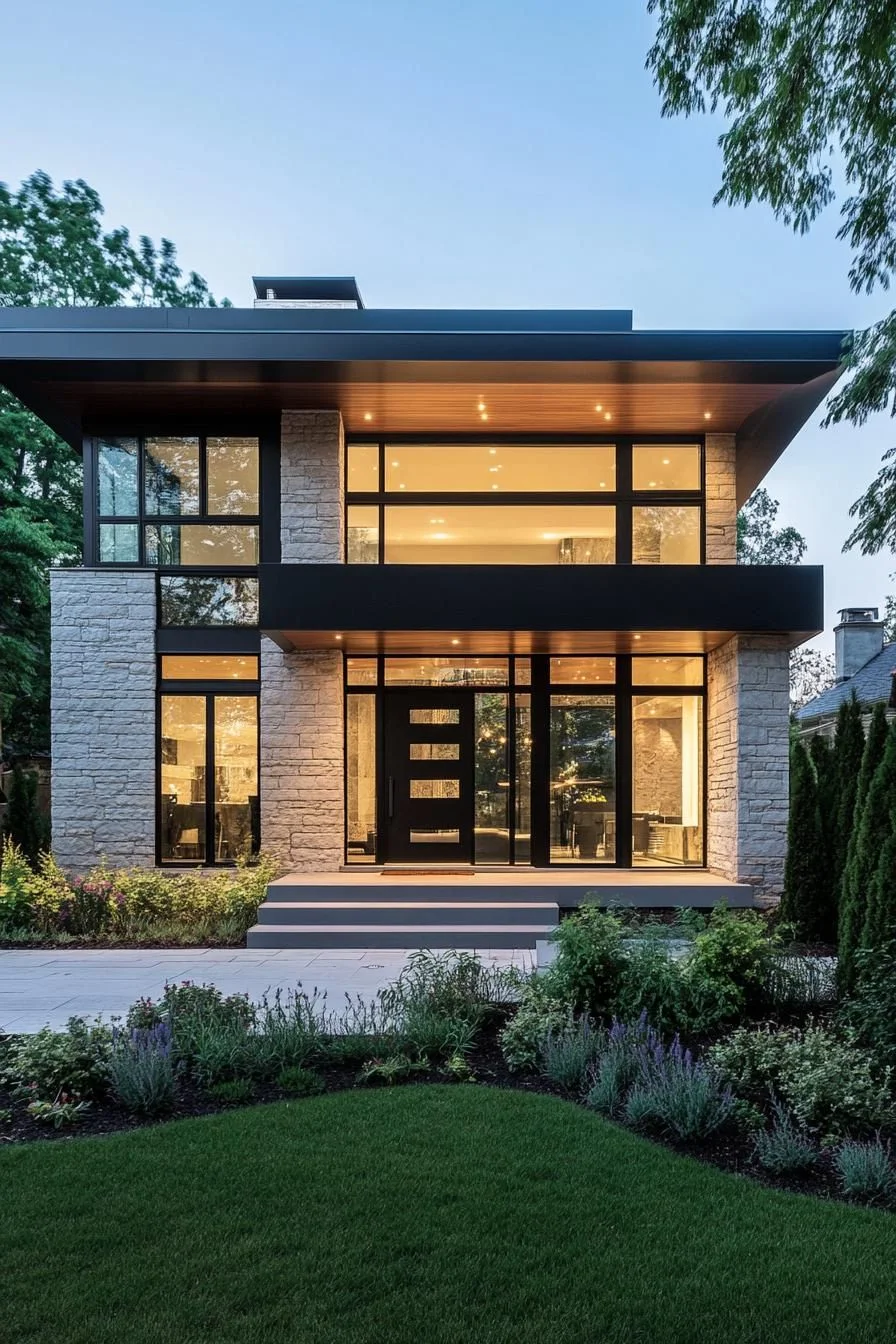 A Calm Tower Built From Glass and Stone