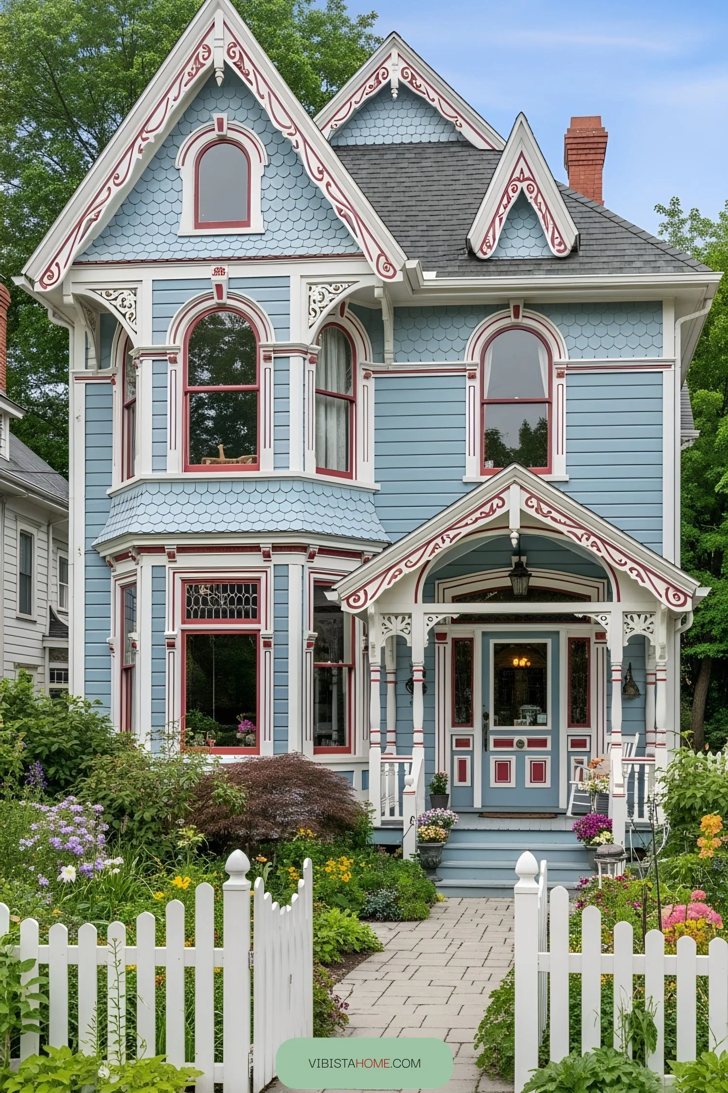 Soft Colors and Flowing Lines in Victorian Design