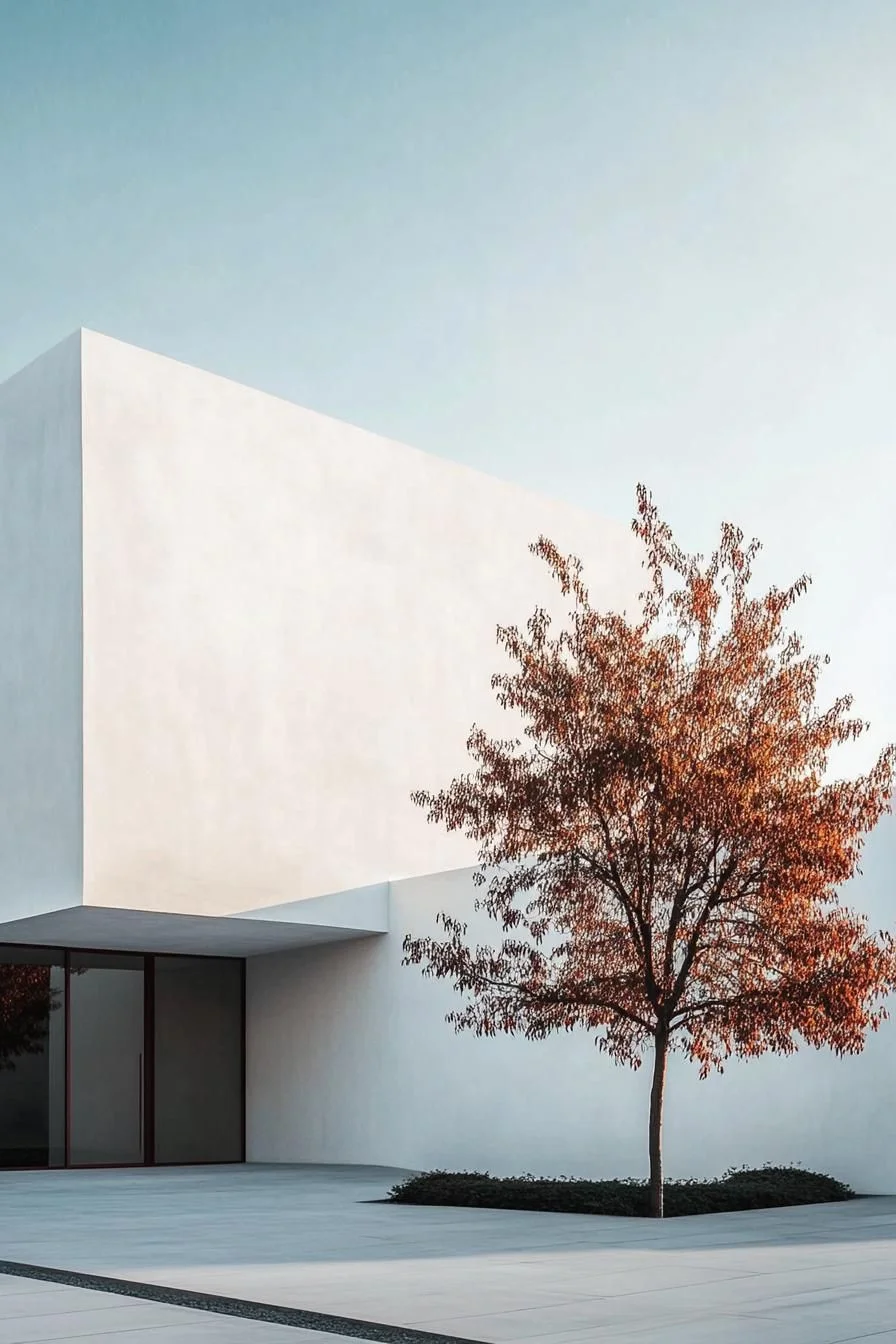 A Minimalist Cube Paired With Nature