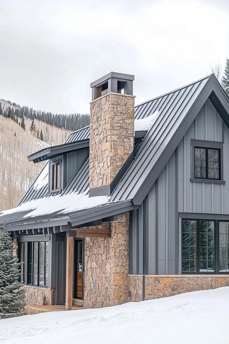 Distinctive Rocky Roofline Design