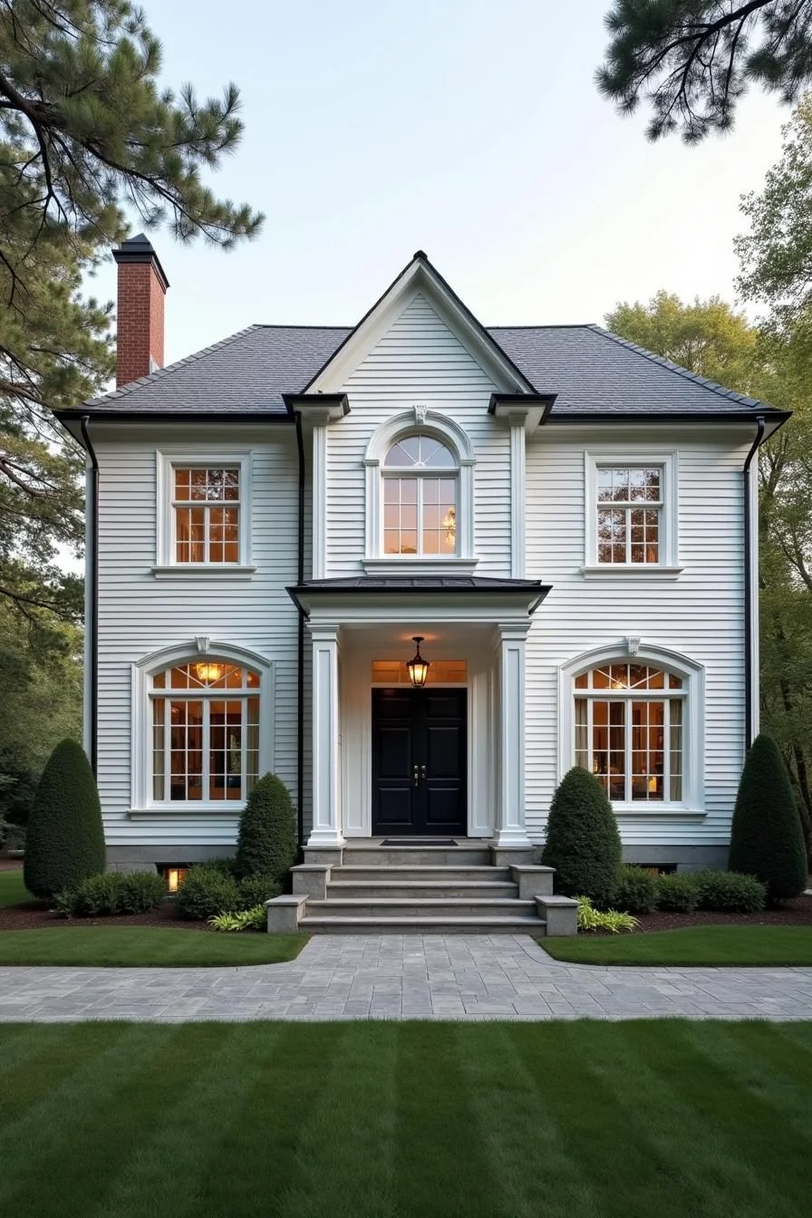 A Symmetrical Facade That Gleams