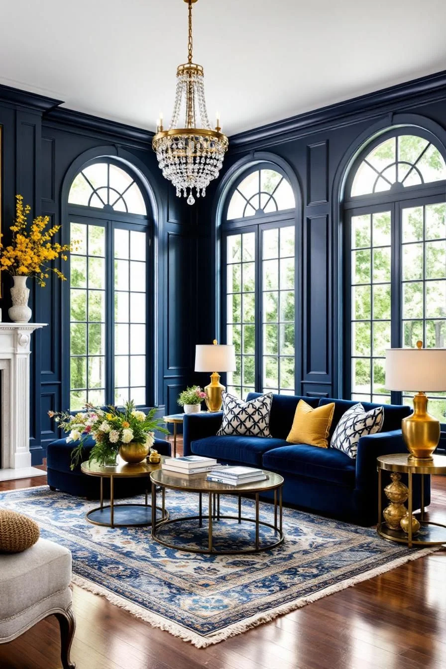 Blue Walls and Bright Windows