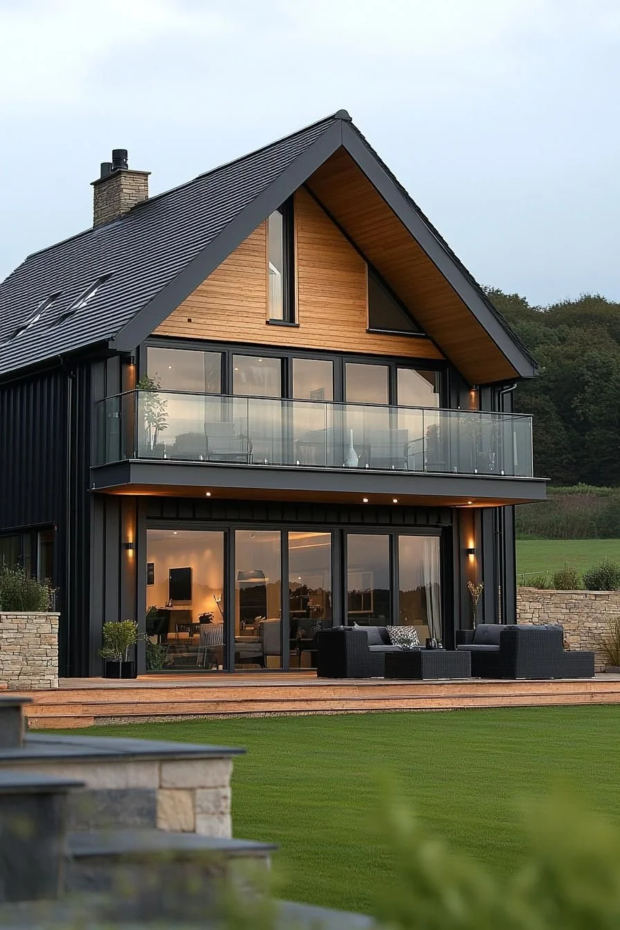 Gabled Barn Retreat Among Fir Trees