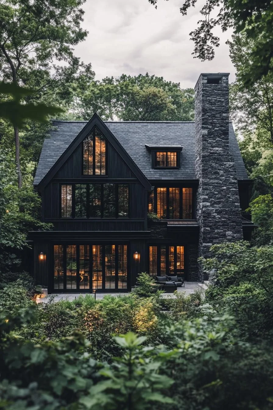 A Gothic Homestead Among Dark Leaves