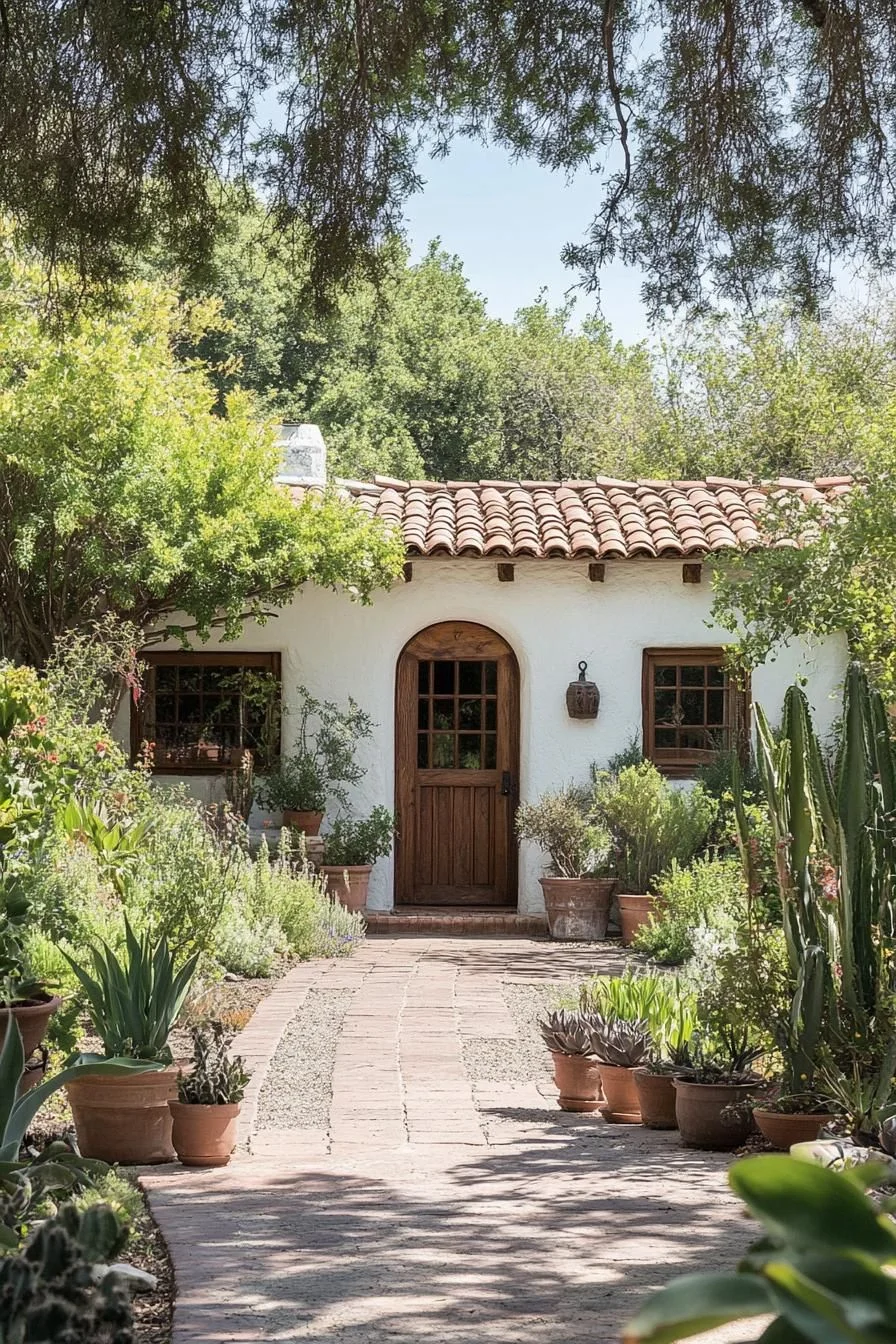 A Charming Adobe Home Amid Lush Greens