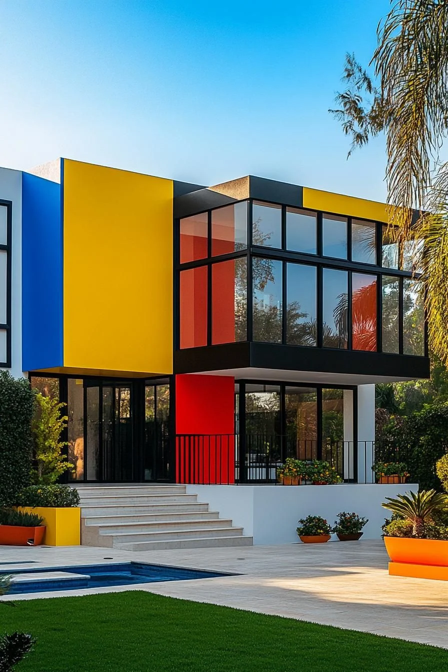 Mondrian-Style Color Block Homes
