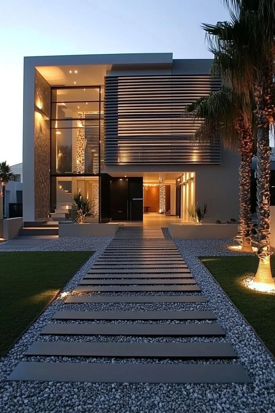 A Gleaming Gateway of Sleek Symmetry