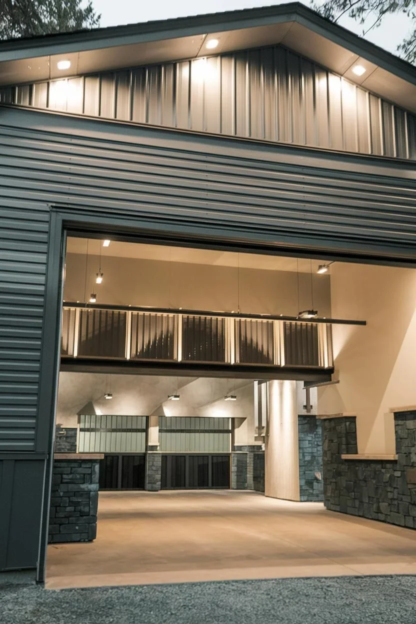 Grand Galvanized Garage House