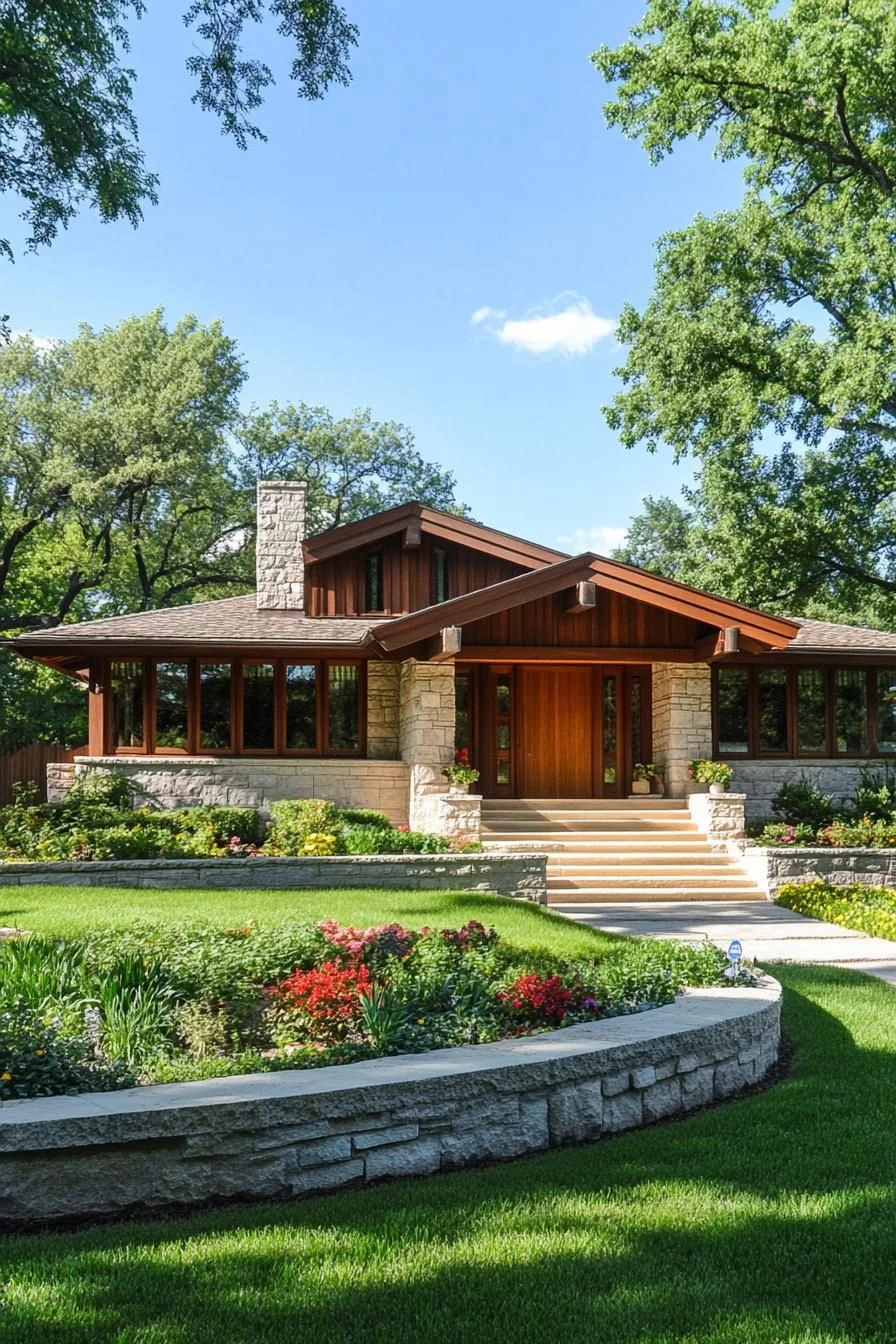 A Timber Craftsman Home in the Woods