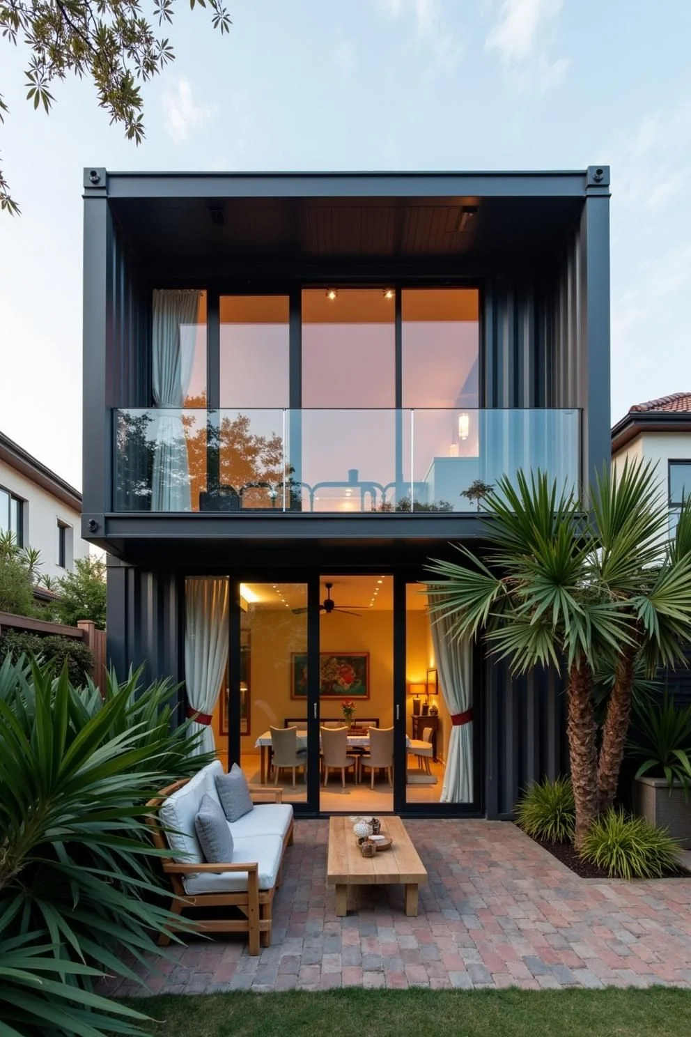 A Modern Cube-Shaped Container Home