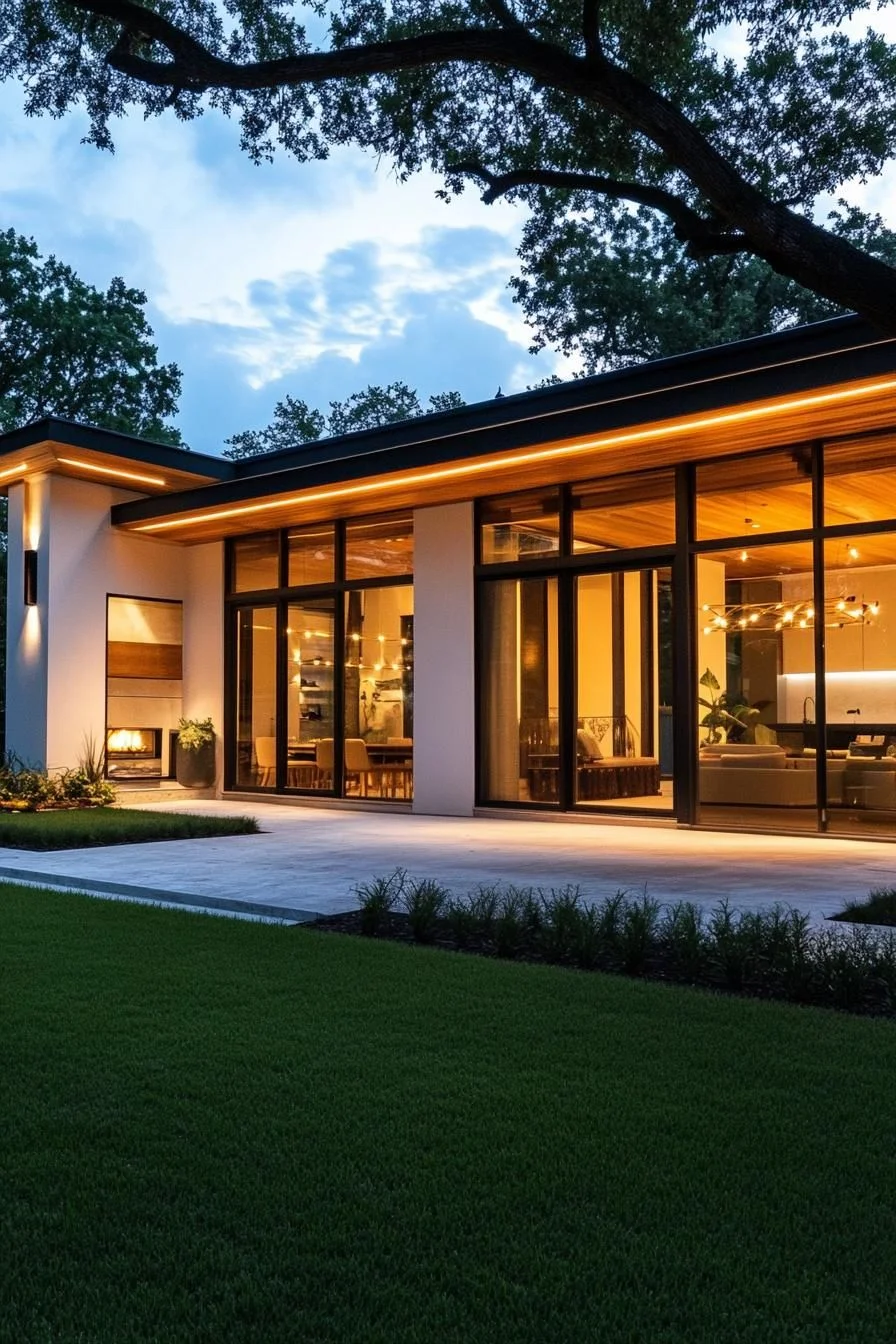 Elegant Modern Home Under the Night Sky