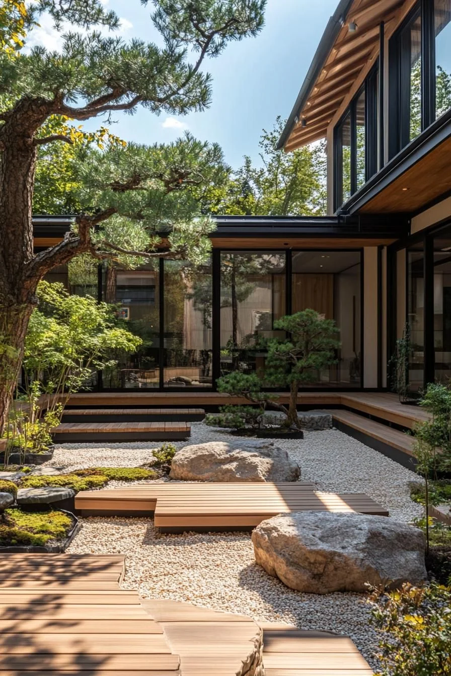 A Rocky Hideaway Lined With Trees