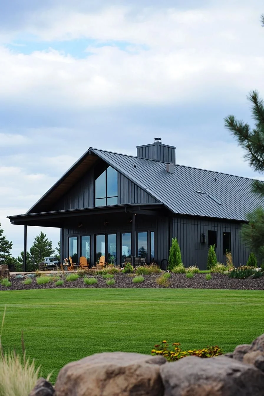 A Metal Home Set in an Open Meadow