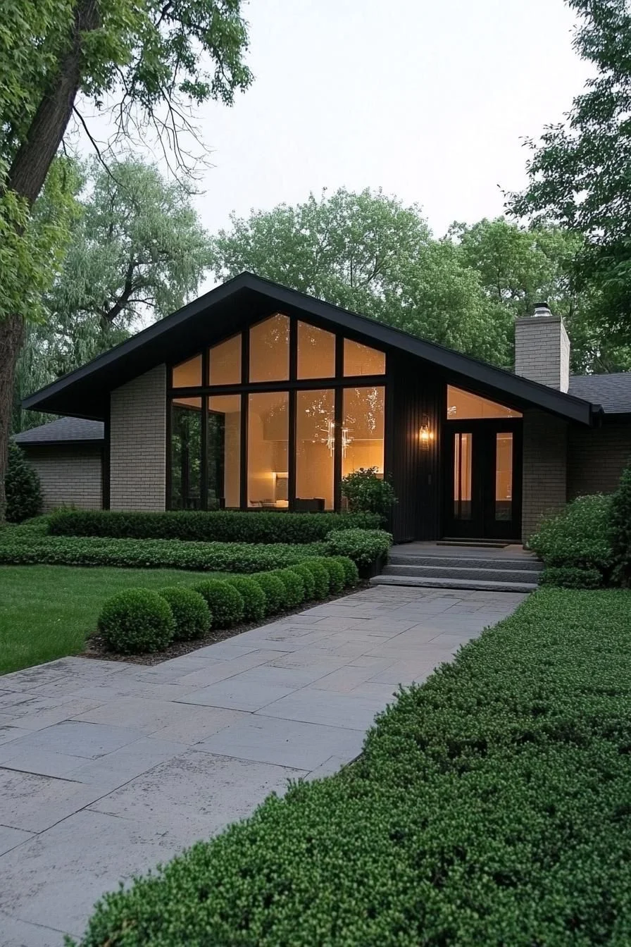 A Window-Filled Brick Ranch Design