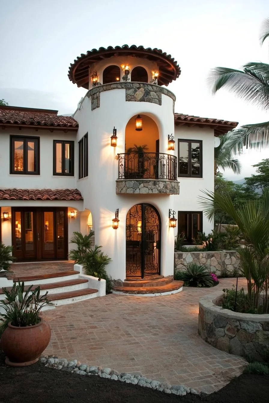 A Tower-Style Retreat Framed by Palms