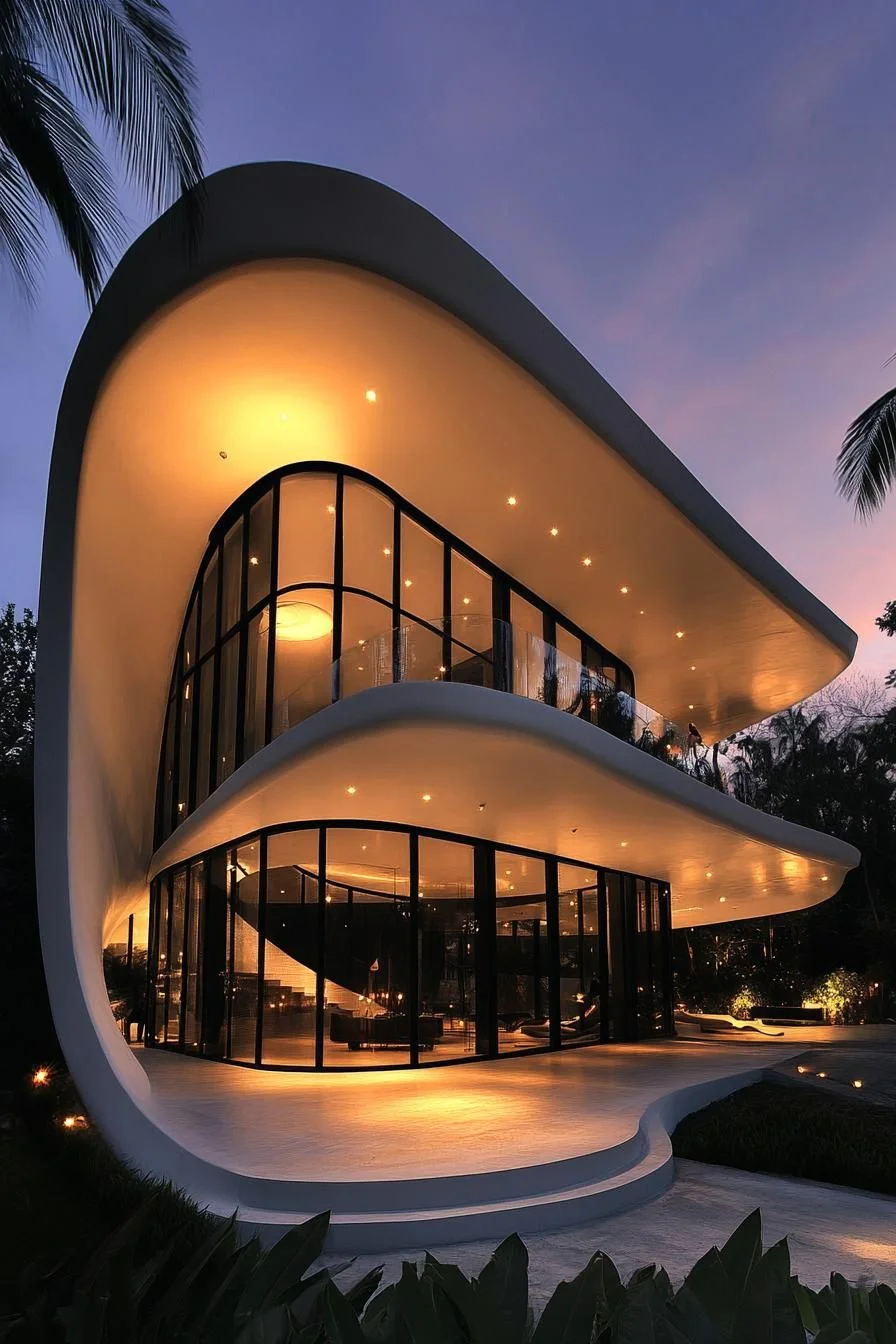 Golden-Hour Wave-Inspired Home