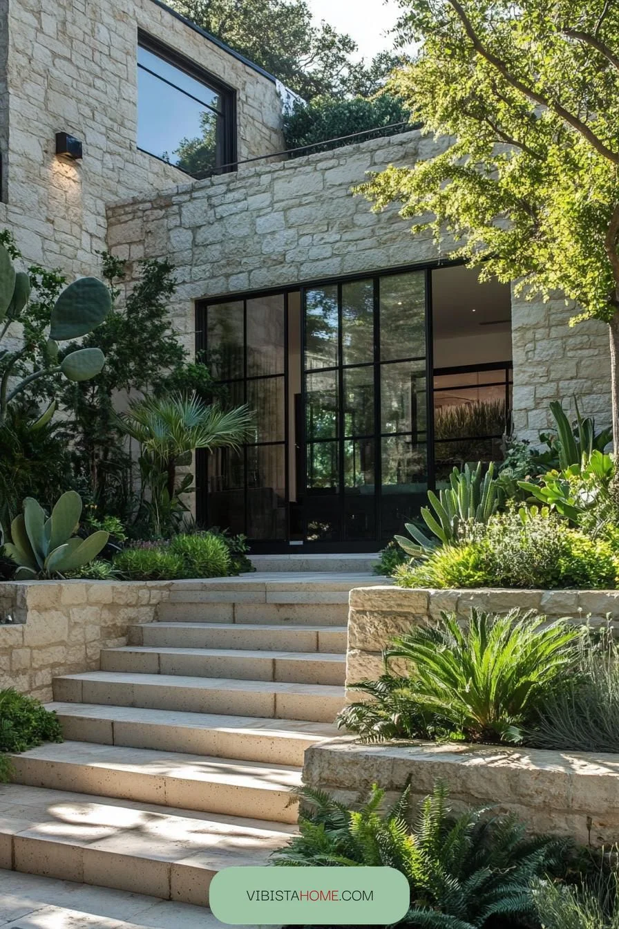 Stone-Crafted Eden Garden Steps
