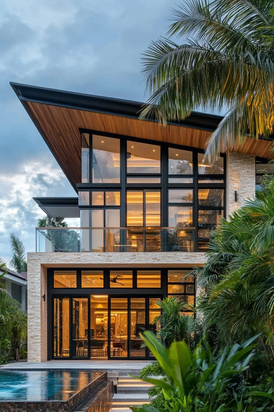 A Modern Tropical Home With a Splash