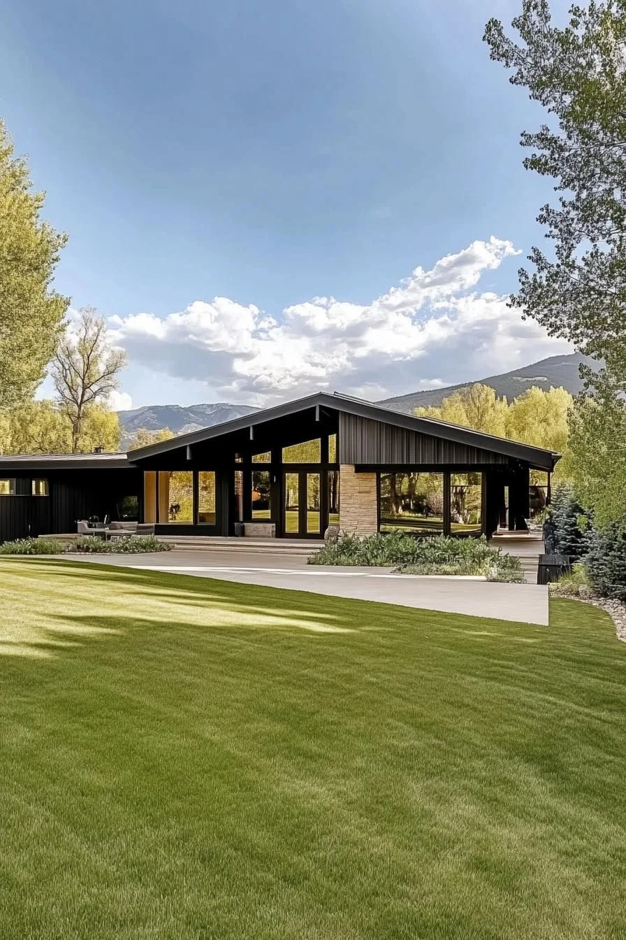 Sleek Rancher Retreat with Mountain Backdrop