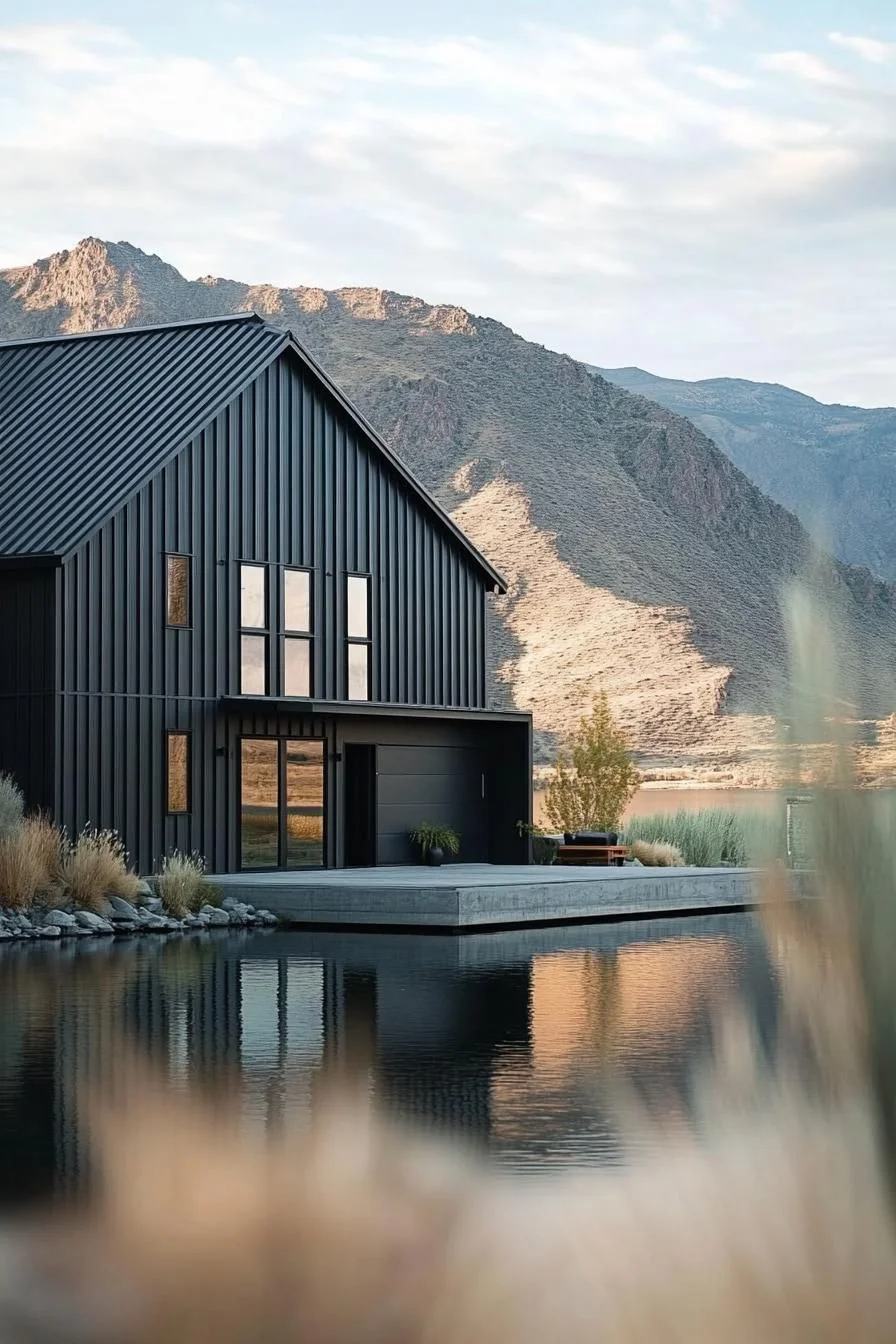 A Steel Lodge Overlooking the Lake