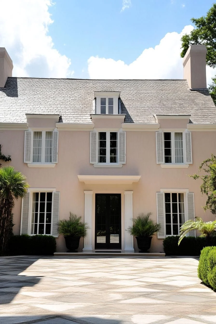 A Smooth and Sleek Colonial Facade