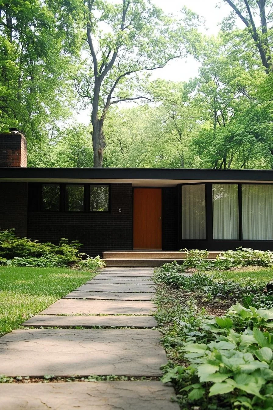 Linear Home Design at the Forest's Edge