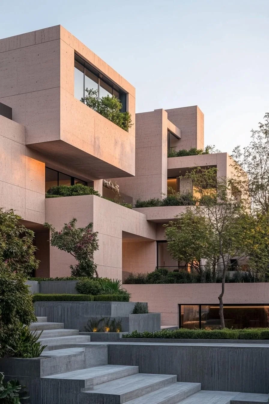 Calm Stacked Structure in Bold Color
