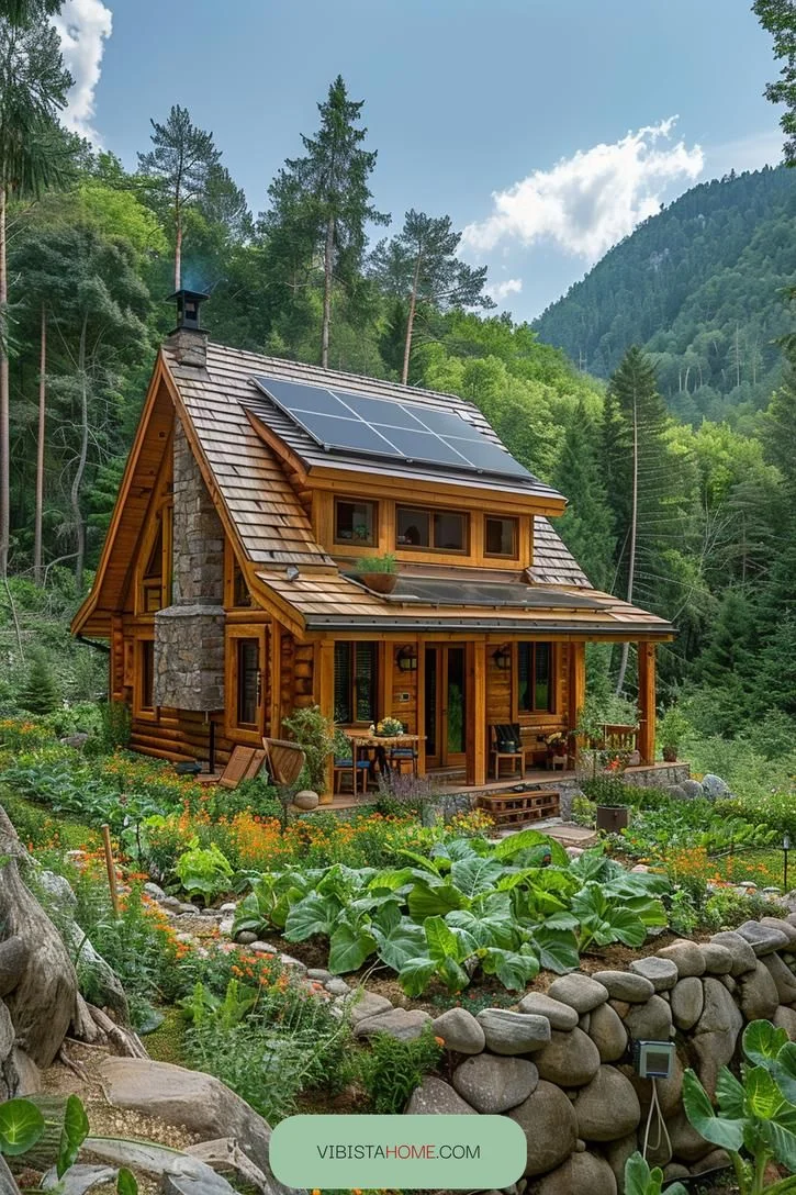 8. Green Tiny House Cabin Retreats