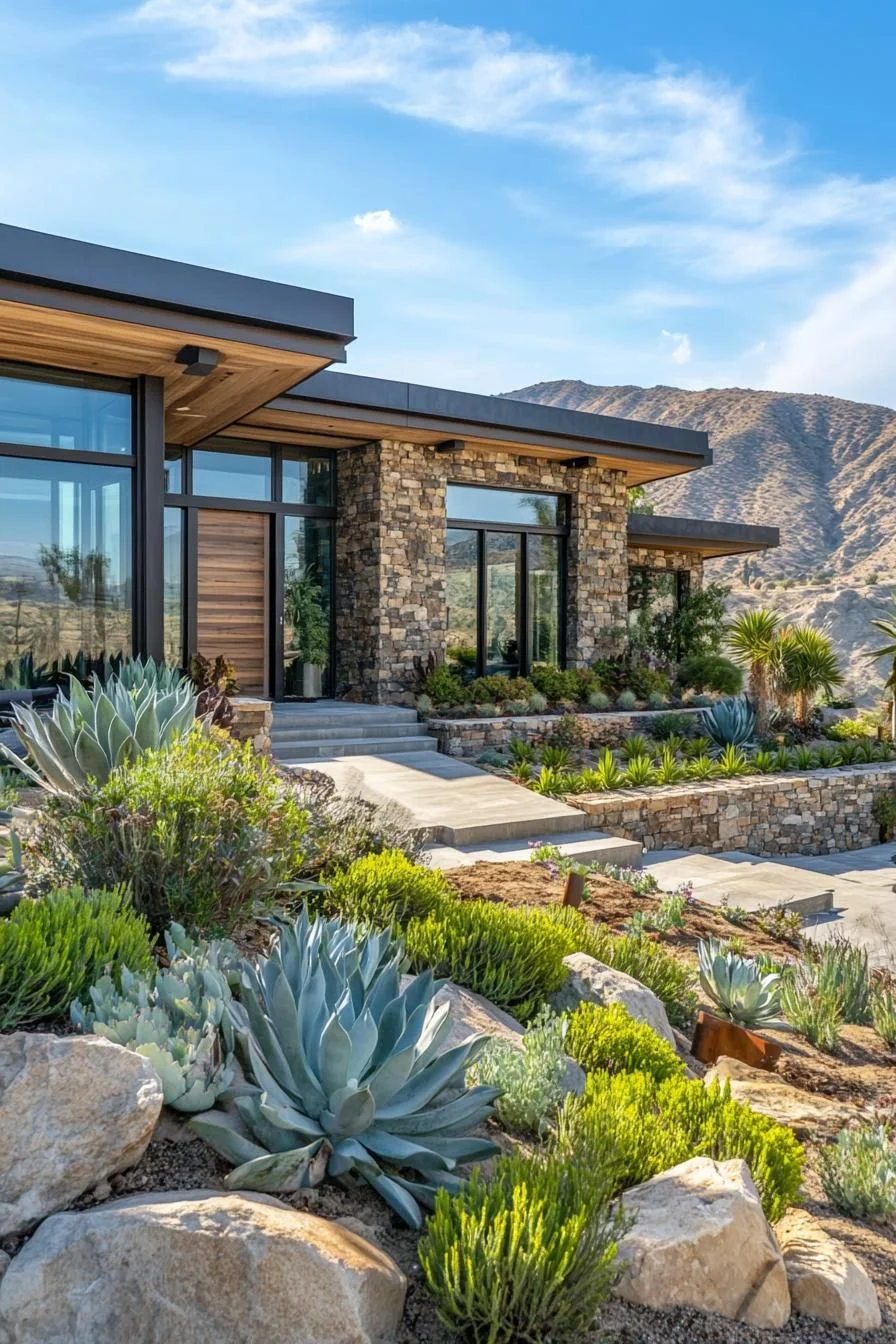 A Rocky Landscape Bungalow Design