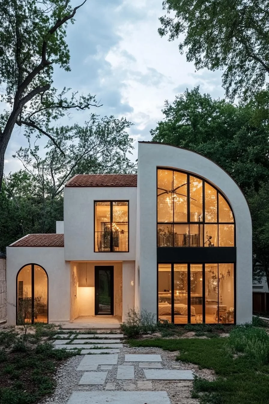 A Curvy Modern Bungalow Design