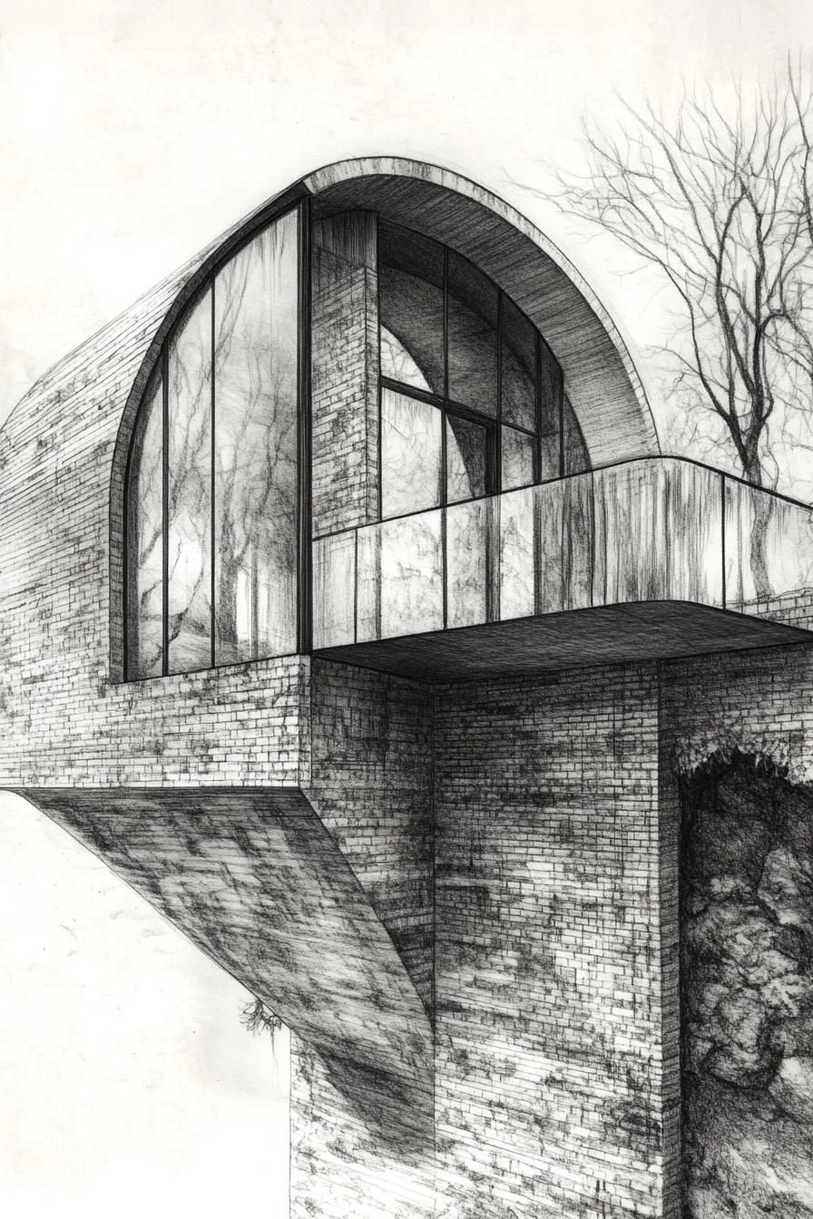Brick and Glass Architectural Wonderland