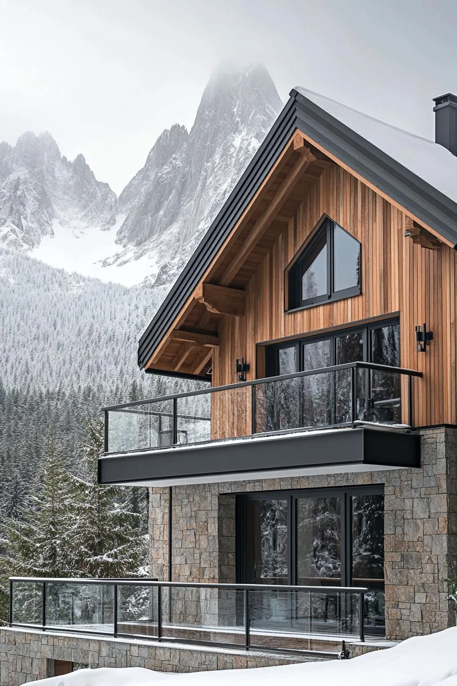 Natural Wood Siding With Glass Railings - photo 4