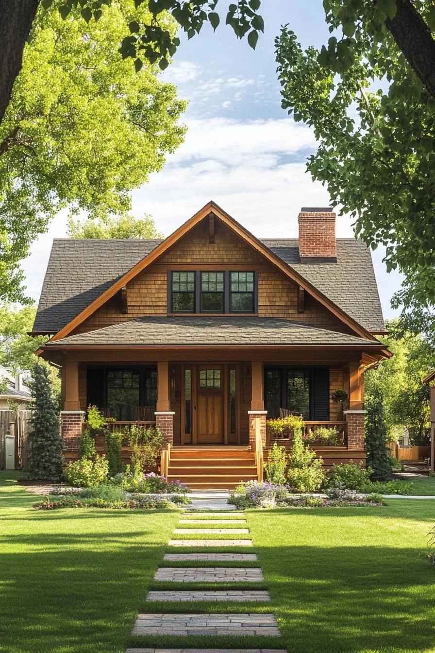 A Classic Farmhouse Built with Brick and Timber